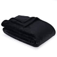 thumbnail image 3 of Berkshire Life Cozy Luxe Plush Bed Blanket, Black, Twin Size, 3 of 7