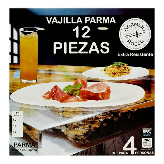 Vajilla Bormioli Rocco Parma Blanca 12 Piezas
