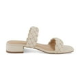 thumbnail image 4 of CUSHIONAIRE Women's Nan Two Band Braided Low Block Heel Slide Sandal +Memory Foam, 4 of 5