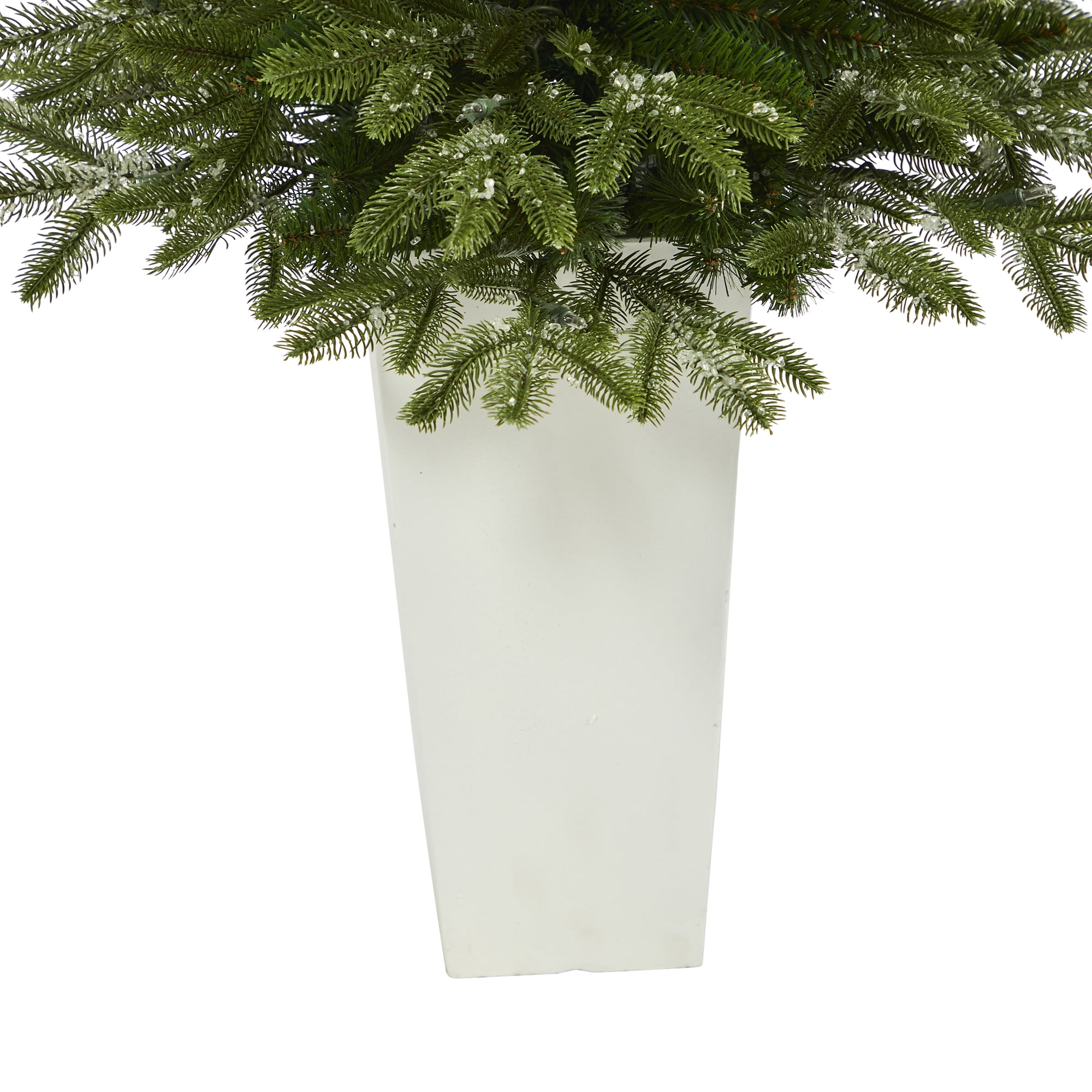 Nearly Natural 44" Snowed Fir Artificial Christmas Tree Prelit with 50 Clear Lights