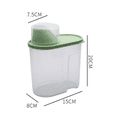 thumbnail image 2 of Recipientes herméticos para almacenamiento de alimentos secos, dispensador de plástico sin BPA con boquilla verteble, taza medidora para cereales, harina y suministros para hornear, incluye un, 2 of 6