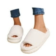 thumbnail image 4 of Wovix Open Toe Slippers for women Indoor Cozy Memory Foam House Slippers Slip On Comfy Soft Bedroom Slippers Slide Breathable Open Toe Slippers For Daily, 4 of 9