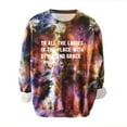 thumbnail image 1 of Sudadera de otoño para mujer, blusa informal con estampado de letras y cuello redondo, jersey de manga larga, blusa superior holgada Fridja fksj277, 1 of 3