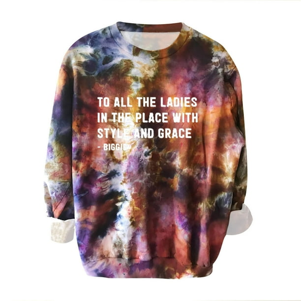 Sudadera de otoño para mujer, blusa informal con estampado de letras y cuello redondo, jersey de manga larga, blusa superior holgada Fridja fksj279