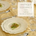 thumbnail image 2 of Disposable Plastic Plates Set | 20 Dinner Plates | for Upscale Wedding and Dining (Baroque - Ivory/Silver), 2 of 8