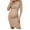 Beige, variant on Wancir Floral Mesh Bishop Long Sleeve Maternity Midi Dress, Fall Maternity Bodycon Dress for Baby Shower/Photoshoot