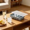 thumbnail image 4 of Large Ice Tray With Lid Silicone Ice Cubes Tray 15-Cubes Freezer Ice Molds Ice Maker Molds Ice Cubes Tray, 4 of 6