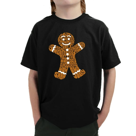 Gingerbread - Boy's Word Art T-Shirt