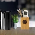 thumbnail image 2 of Miangastore Desktop Pen Holder Decorative Bamboo Pen Holder Multi-function Pen Organizer Office Supply, 2 of 9