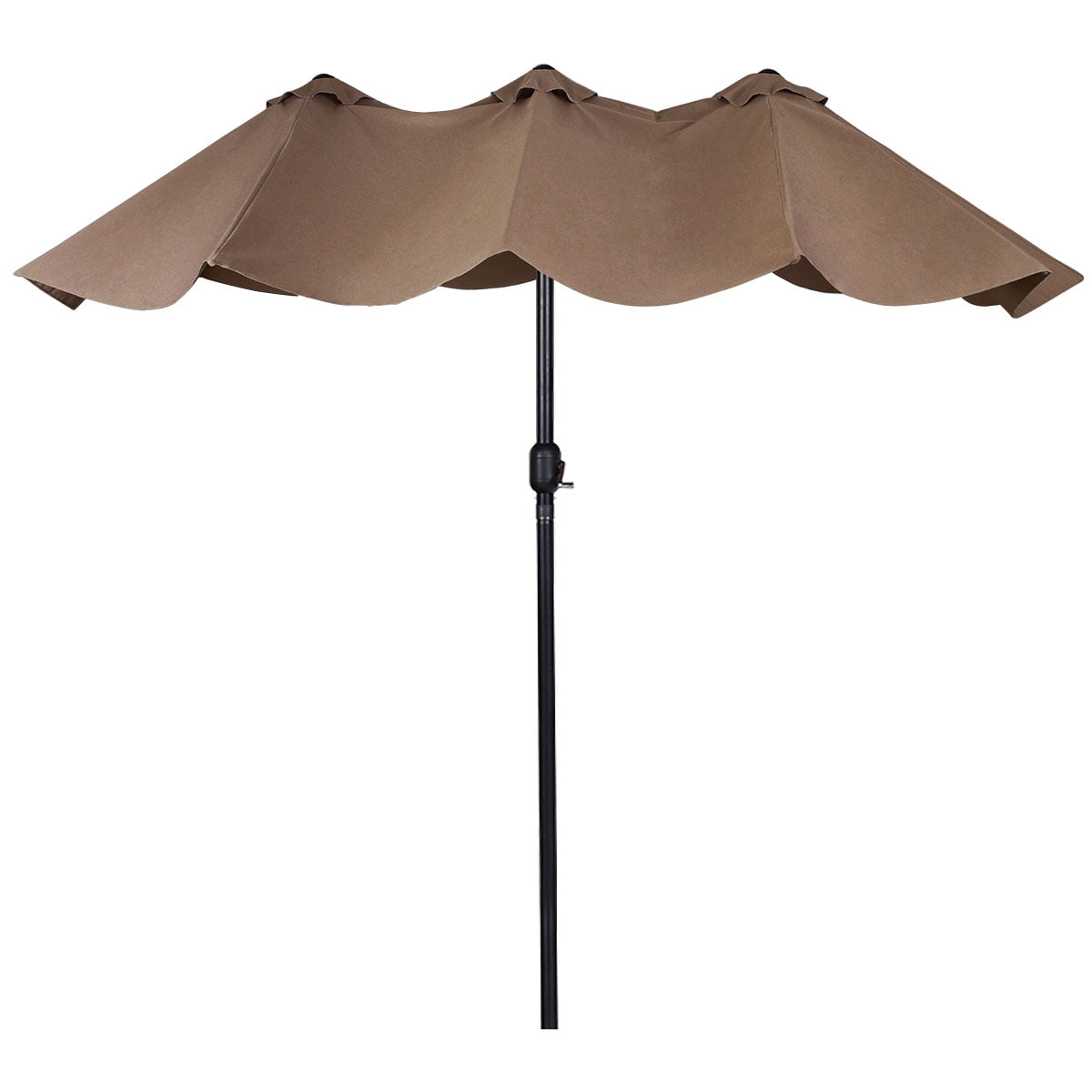 Topbuy 15'Patio Umbrella Double-Sided Outdoor Shade Offset Tan