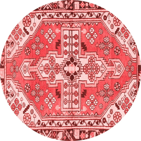 Ahgly Company Indoor Round Persian Red Traditional Area Rugs, 6' Round