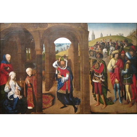 24"x36" Gallery Poster, 'Adoration of the Magi' by the Master of the Legend of St. Lucy, Cincinnati