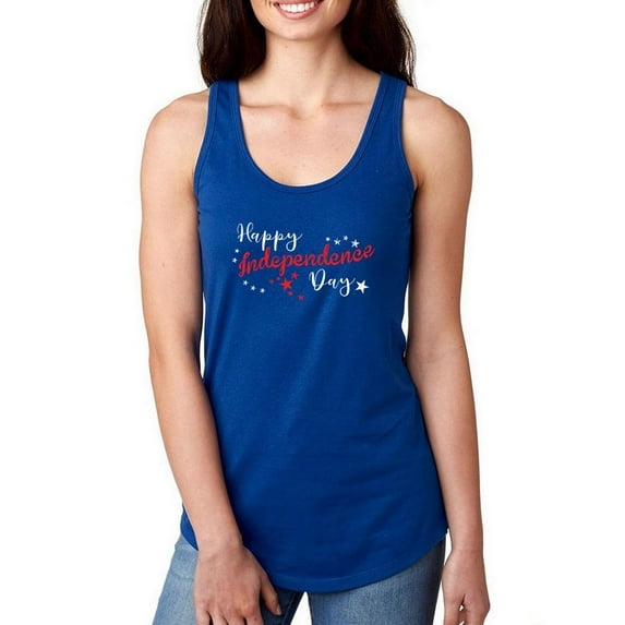 Independence Day W Stars Racerback Tank Women -Smartprints Designs, Female Medium