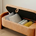 thumbnail image 6 of M optimized Ottoman Oval Bedroom Storage Bench Fleece Fabric Bench with Storage Space Storage Bench for Living Room Entryway Bedroom Hallway, 6 of 9