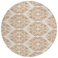 thumbnail image 2 of Addison Rugs Chantille Indoor/Outdoor Transitional Damask Copper Machine Washable Round Rug, 8' x 8', 2 of 8