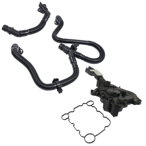 Koomaha Oil Separator PCV Valve Vent Trim & Hose Tube for Audi Q5 A6 C6 A5 Q7 3.0TFIS 06E103547 06E103547F