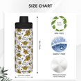 thumbnail image 3 of Uemuo Hohey Bee Golden2 18OZ Insulated Kettle, Sports Water Bottle, Stainless Steel Kettle, Vacuum Insulated Flask, Flip Lid Travel Mug, 3 of 7