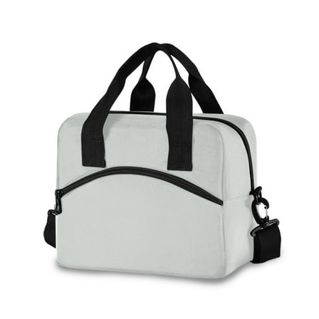 joogoo Light Grey Insulated Lunch Bags Reusable Cooler Box with Shoulder Strap