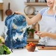 thumbnail image 3 of FKELYI Marble Blue Gold Print Blender Dust Cover with Handle Anti Splash Water Resistant Blender Mixer Protector Covers for Kitchen Appliance Dustproof Cover, 3 of 6