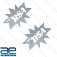 thumbnail image 1 of For BSA Stickers Decal White 127mm x 103mm A65 A10 B44 B25 A75 BSA x 2 units, 1 of 3