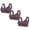 Purple, variant on Ashirexll 3PC Bras for Women Pack Front Closure Plus Size Solid Color Wireless Breathable Comfortable Soft Gathering Posture Support Bra Middle-Aged and Elderly Bra Beige L