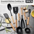 thumbnail image 2 of Surpdew Silicone Slotted Spoon 2 Pack Silicone Cooking Spoons With Slotted Strainer, Non-Stick Strainer Colander Spoon, Heat Resistant Large Skimmer Spoon For Draining, Frying, Mixing And Serving, 2 of 7