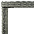 thumbnail image 4 of vidaXL Garden Bar Table Grey 130x60x110 cm Poly Rattan and Glass, 4 of 5