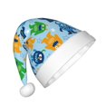 thumbnail image 2 of Cauagu Cartoon Monster Pattern Christmas Hat for Kids,Xmas Holiday Hat Santa Hat for Boys & Girls Festive Headwear Accessories for Christmas/New Year/Holiday, 2 of 6
