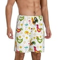 thumbnail image 2 of Rocae Chickens A for Men's Soft Sleep Pajama Shorts, Waistband and Pockets-3X-Large, 2 of 6