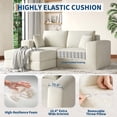 thumbnail image 4 of Modern Modular Sectional Cloud Sofa, Boneless Design with Non-Slip Base & l-Shape Chaise. a Deep Seat Sleeper Sofa for Customizable Spaces, Featuring No Assembly & Plush Comfort, 4 of 7