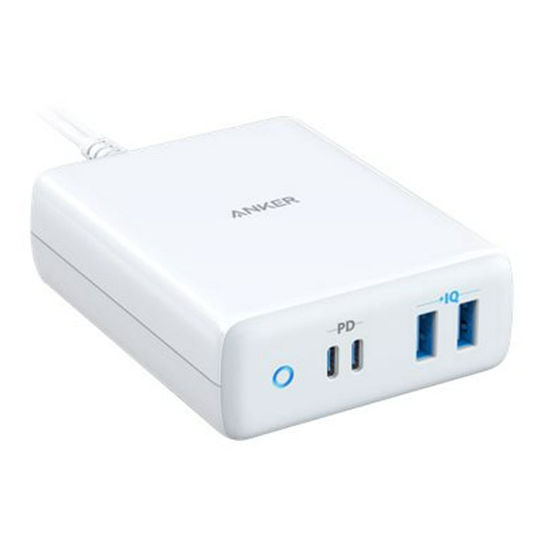 Anker PowerPort Atom PD 4 - Power - AC 100-240 V - 100 Watt - output connectors: 4 white - with II Cable - Walmart.com