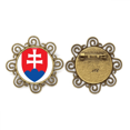 thumbnail image 1 of Slovaquie eu Emblème national Broche Fleur Épingles Bijoux pour Filles, 1 of 3