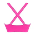 thumbnail image 5 of UJNDER Bikini Tops for Women Elastic Underwire Full Coverage Crop Top with Removable Pads and Tie Back for Swim Womens Swimsuit Tops Hot Pink L, 5 of 5