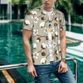 thumbnail image 6 of Hirioo Cotton Tree for Men's Baseball T-shirt Shirts Short Sleeve Casual Summer Button Stretch T Shirts,Size S-4XL-Large, 6 of 7