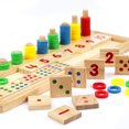 thumbnail image 3 of Tableau d'association de chiffres en bois pour l'enseignement Montessori Jouet d'aide à l'enseignement pour la reconnaissance des chiffres par les bébés, 3 of 4