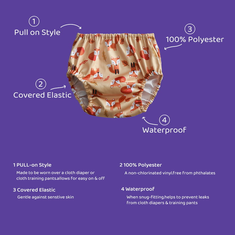 BISENKID Waterproof Diaper Cover for Plastic Pants for Toddlers Good  Elastic Plastic Underwear for Toddlers Plastic Training Underwear for Girls  3t 