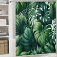 thumbnail image 6 of Awypu Waterproof Shower Curtain for Bathroom Palm Leaves Tropical Exotic Jungle Green Leaf Garden Branches White, 6 of 7