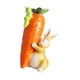 thumbnail image 4 of Figura de conejo de zanahoria, figura de Pascua, figura de mesa, pequeño regalo, estatuilla, adorno artesanal Levantando una zanahoria, 4 of 9