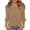 #05 Brown 【PICK YOUR FAVORITES & STOCK UP】, variant on Women's Quarter Sleeve V Neck Top T-Shirts Blouses Solid Color Casual Daily Wear Vacation Beach Travel Fashion Essential Gift for Women | Aestivo,Army Green L