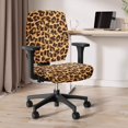 thumbnail image 6 of CHAQLIN Leopard Rotating Chair Slipcover, Set of 2 Stretch Office Chair Covers for High Back Boss Gaming Chair, 6 of 8
