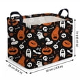 thumbnail image 4 of Rectangular Halloween Horror Ghost Storage Basket,Scary Pumpkin Basket,Halloweens Party Baskets,Halloween Candy Storage Baskets with Handles,Collapsible Storage Box Bin (O-1PCS), 4 of 9