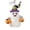 A002- White, variant on Halloween Ghost Decorations, Cute Spooky Design Devil Horn Ghost Plush, for Indoor Home Halloween Party Decor, Fun Novelty Halloween Party Favors for Student and Friends, Soft