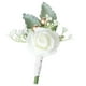 thumbnail image 1 of Conjunto de ramillete y boutonniere de flores para muñeca Conjunto de ramillete y boutonniere para boda y graduación Blanco, 1 of 3