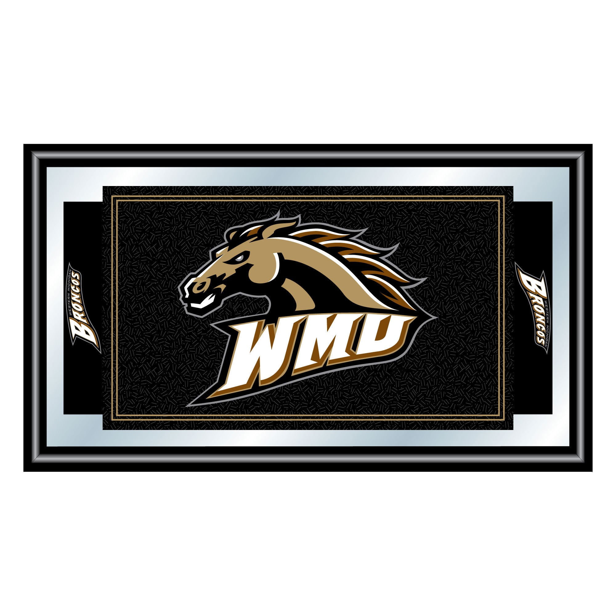 Western Michigan University Logo And Mascot Framed Mirror Walmart Com Walmart Com