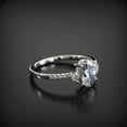 thumbnail image 2 of Cora Jewellery 1.35CT Oval Moissanite Solitaire Engagement Ring For Women, 10K White Gold, 2 of 5