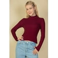thumbnail image 4 of Ribbed Long Sleeve Top with Mock Neck, 4 of 9