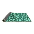 thumbnail image 2 of Ahgly Company Indoor Round Abstract Turquoise Blue Modern Area Rugs, 7' Round, 2 of 4