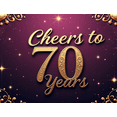thumbnail image 4 of Cheers to 70 Years Golden Heart Celebration Backdrop Banner Party Decorations Anniversary Photography Props Background Decors Anniversary, 4 of 8