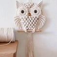 thumbnail image 4 of Guiexla Owl Macrame Wall Hanging Decor for Living Room Office Bedroom Hand Woven Boho Tapestry Owl Markaf Wall Art Crafts, 4 of 8
