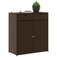 thumbnail image 2 of vidaXL Garden Storage Cabinet Brown 105x55x113 cm Poly Rattan, 2 of 5